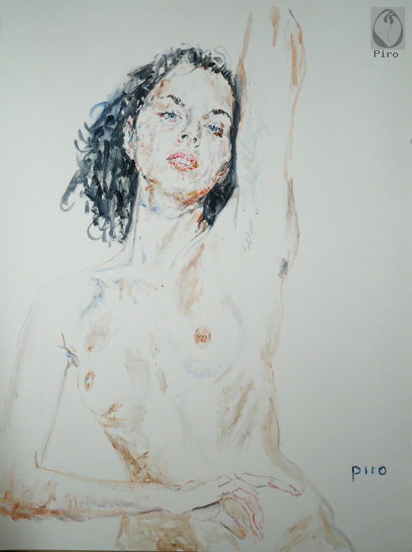 oil on paper - olio su carta di Piro